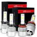 ECCPP H11+H7 LED Headlight Bulb Super Bright Cree White Auto Headlamp Conversion Kit High Low Beam - 19200Lm 160W 6000K Focus Light - 1 Years Warranty(Pack of 4)