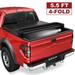 5.5FT Soft Truck Bed Tonneau Cover 4-Fold For 2015-2020 Ford F150 W/ LED Light