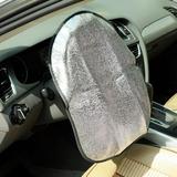 Taykoo Steering Wheel Cover Sun Shade Double Thicken Aluminum Foil Anti Hot Sunlight Refracting Cover