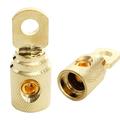 Car Audio y Terminal Connector Pure Brass Gold-Plated 0 Gauge Car Audio Amp Input Reducers for 0-2 Gauge Wire