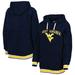 Women's G-III 4Her by Carl Banks Navy West Virginia Mountaineers Game Over Sherpa Pullover Hoodie