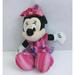 Disney Toys | Disney Just Play Minnie Mouse Wearing Pink Dress With Purple Hearts 9" Plush | Color: Black/Pink | Size: 9"