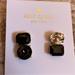 Kate Spade Jewelry | Kate Spade New York Double Drop Asymmetrical Stud Earrings | Color: Black/Gold | Size: Os