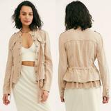 Free People Jackets & Coats | Free People Emilia Jacket In Mimosa - Size Small Nwt | Color: Brown/Tan | Size: S