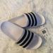 Adidas Shoes | New Adidas Size 7 Men’s Adilette Shower White Slides | Color: White | Size: 7