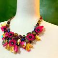 J. Crew Jewelry | Nwt J. Crew Aurora Borealis Brle Flower Necklace | Color: Gold | Size: Os