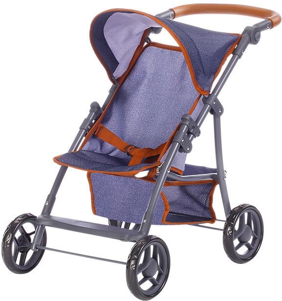 Puppenbuggy KNORRTOYS "Liba - Dark Blue", blau (dunkelblau), Puppenwagen, KinderB:35cm H:54cm T:44cm, Kunststoff, Metall, Stoff, B:35cm H:54cm T:44cm