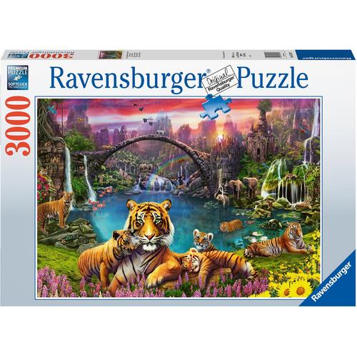 "Puzzle RAVENSBURGER ""Tiger in paradiesischer Lagune"" Puzzles bunt Kinder Puzzle"