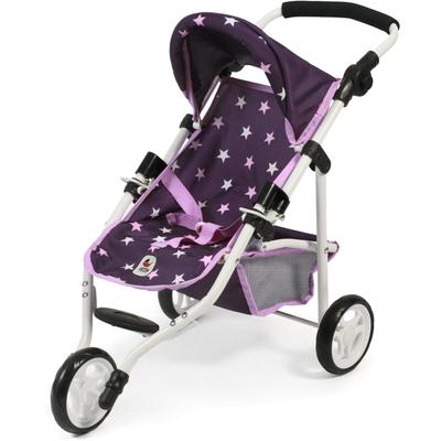 Puppenbuggy CHIC2000 "Jogging-Buggy Lola, Stars Lila", lila (stars lila), Puppenwagen, KinderB:33cm H:57cm T:70cm, Metall, Kunststoff, Stoff, mit klappbarem Verdeck, B:33cm H:57cm T:70cm