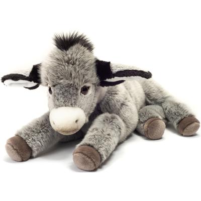 Kuscheltier TEDDY HERMANN "Esel liegend, 50 cm", grau (grau, braun), Plüschfiguren, KinderL:50cm, Plüsch, zum Teil aus r