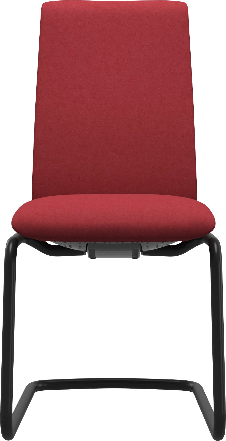 Polsterstuhl STRESSLESS "Laurel", rot (berry rot dinamica, schwarz matt), B:53cm H:92cm T:59cm, Microfaser DINAMICA (88% Polyester, 12% Polyurethan), Stühle, Polsterstuhl, Low Back, Größe M, mit Beinen aus Stahl in Schwarz matt