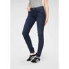 Skinny-fit-Jeans PEPE JEANS "SOHO", Damen, Gr. 32, Länge 32, blau (h45 schwarz used worn), Denim/Jeans, Obermaterial: 84% Baumwolle, 14% Polyester, 2% Elasthan, casual, skinny fit, Jeans, im 5-Pocket-Stil mit 1-Knopf Bund und Stretch-Anteil