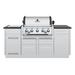 Broil King 5 Built-in 50000 BTU Grill w/ Side Burner & Cabinet Stainless Steel in White | Wayfair 896847