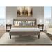 East West Furniture KD16K-2HI08 3 Piece Bedroom Set - 1 Platform Bed Frame Dark Khaki Linen Fabric Padded & Button Tufted Headboard | Wayfair