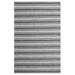 White 93 x 60 x 0.2 in Area Rug - Longshore Tides Alvada Modern Striped Handmade Hand Tufted Felted Wool Dark Gray/Ivory Rug | Wayfair