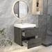 Latitude Run® 23" Wall-Mounted Single Bathroom Vanity Set Wood/Plastic in Brown | 27 H x 23.4 W x 19.48 D in | Wayfair