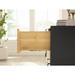 AllModern Macklin 4 Drawer 73.5" W Solid Wood Double Dresser Wood in Black/Brown | 28 H x 73.5 W x 18 D in | Wayfair