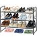 Rebrilliant Shoes Rack Shelf for Closet Stackable Shoe Storage Organizer, Wire Grid, 3-Tier in Black | 23.7 H x 32.3 W x 11.9 D in | Wayfair