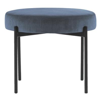 meet Runde Bank »Gaia« mit Samtbezug blau, 57.5x45.5x57.5 cm Image