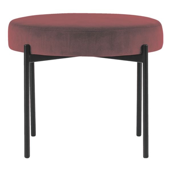 meet Runde Bank »Gaia« mit Samtbezug rot, 57.5x45.5x57.5 cm Image
