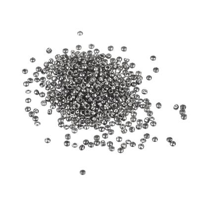 1000Pcs 1.5mm Round Crimp Beads Jewelry Making Crimp End Spacer Bead, Dark Grey - Dark Grey