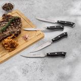 JoyJolt 4-Piece Steak Knife High Carbon Steel Kitchen Knife - Stainless Steel