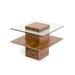 Modern Walnut and Glass End Table