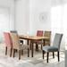 Simply Styled Set of 2 Polyester Fabric Upholstered Dining Chairs and Accent Chairs with Solid Wood Frame for Dining Room