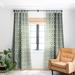 1-piece Blackout Green Ginkgo Leaves Made-to-Order Curtain Panel