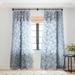 1-piece Sheer Erinn Floral Chambray Made-to-Order Curtain Panel