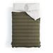 Little Arrow Design Co Stippled Stripes Olive Green Made To Order Full Comforter Set