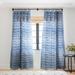 1-piece Sheer Denim Blue Mud Cloth Made-to-Order Curtain Panel