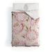 Utart Pastel Blush Pink Spring Watercolor Peony Flowers Pattern Made To Order Full Comforter