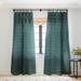 1-piece Sheer Farmhouse Diamonds Teal Made-to-Order Curtain Panel