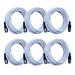 Seismic Audio - 6 Pack of White 25 Foot XLR Microphone Cables - 25 Mic Cords White - SAXLX-25White-6Pack
