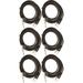 Seismic Audio SATRXL-M6 6 Pack of Black 6 Foot XLR Male to TRS Patch Cables