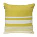 Parkland Collection Transitional Striped Yellow Square 18 x 18 Pillow