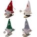 4 Pack Sled Christmas Gnomes Plush with Wood Skis and Ski Poles Handmade Swedish Tomte Gnome Ornaments Christmas Decorations Home Decor