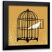 Vess June Erica 15x15 Black Modern Framed Museum Art Print Titled - Birdcage Silhouette II