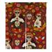 ECZJNT women Dia Los Muertos make up sugar skull Japanese Noren Curtain Doorway Door Window Treatment Curtains Cotton Linen Curtain Size 105x120 cm