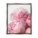 Stupell Industries Blush Pink Peonies Florals Blooming over White Luster Gray Framed Floating Canvas Wall Art 24x30 by Ziwei Li