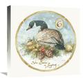Global Gallery s 12 Days of Christmas VI Round By Lisa Audit Stretched Canvas Wall Art