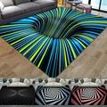 Leaveforme 100*150cm Area Rug 3D Vortex Illusion Rug Fashion Trap Carpet of Polyester Machine Washable Fluffy Anti-Skid Rug Anti-Fatigue Floor Mat for Living Room an Eye-catching Home Decor