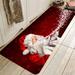 Christmas Runner Rug Santa Claus Area Rug for Kitchen Bedroom Living Room Anti-Slip Christmas Rugs Door Mat Indoor Entry Rug Floor Carpet for Xmas Holiday Decoration Gifts 23.6 x 70.8