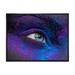 Designart Woman Eye With Dry Paint Dust Pigment On Face Modern Framed Canvas Wall Art Print