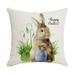 Yubnlvae Easter Pillow Covers Pillow Case Hugging Case Cushion Printed Pillow Linen Sofa Pillow Case Pillow Santa Easter Pillow Case A