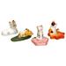 4 Pcs/Set Ornaments Cartoon Cat Decoration Incense Censer Incense Plug Incense Holder Incense Burners Ceramic