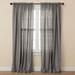 Brylanehome Poly Cotton Canvas Rod-Pocket Panel - 48I W 45I L Charcoal Window Curtain Drape