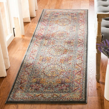 Safavieh Luxor Keritza Boho Medallion Distressed Rug 2 2 x 7 8 Runner 6 Runner Indoor Runner Kitchen Bedroom Entryway Runner