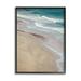 Stupell Industries Aerial View Ocean Water Foamy Coast Beach Photograph Black Framed Art Print Wall Art Design by Danita Delimont